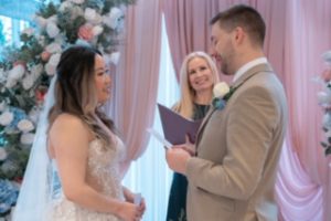 Emma Green celebrant mid wedding ceremony